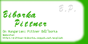 biborka pittner business card